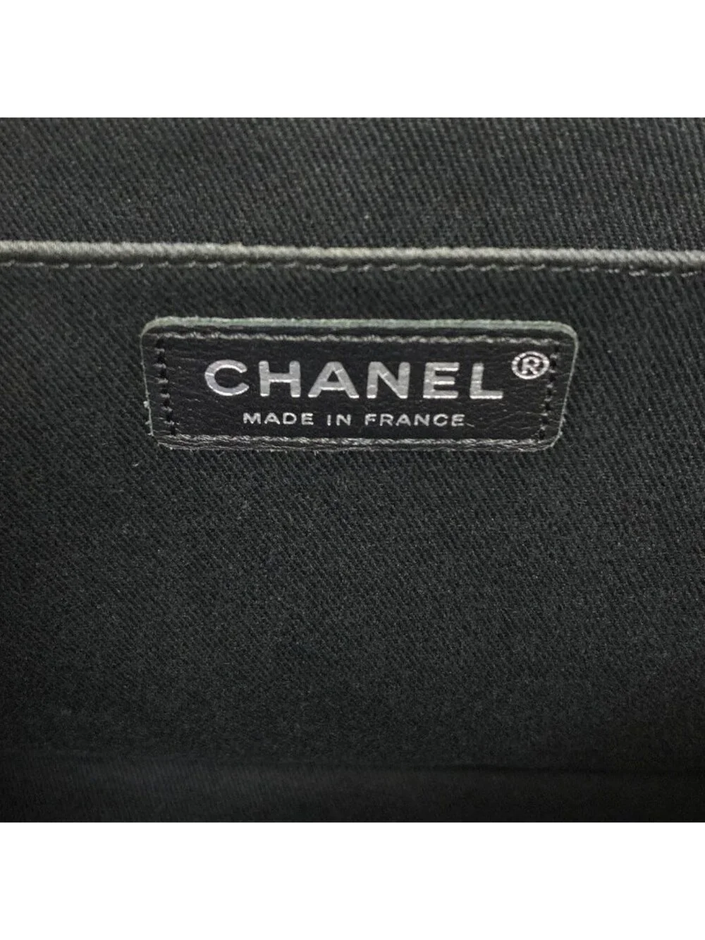 Chanel Quilted CC Logo Silver Shoulder Bag Calf